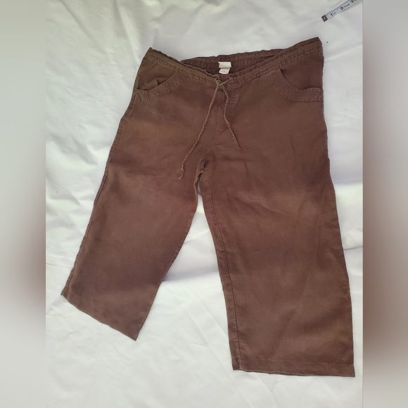 Brown Linen Pants - Picture 1 of 4